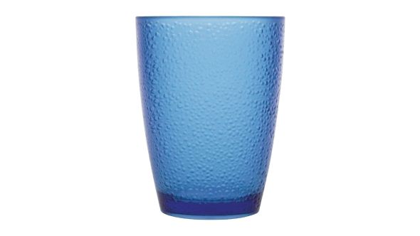 Olympia Kristallon Polycarbonate Tumblers Pebbled Blue 275ml (6 Pack) QY-K9-03