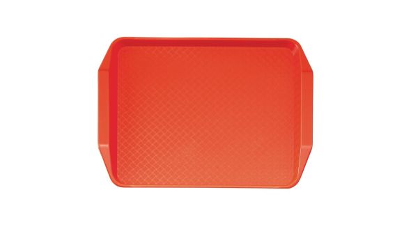 Cambro PP Rectangular Handled Fast Food Tray Red 300x430mm
