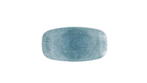 Churchill Studio Prints Raku Oblong Plates 355mm Topaz Blue (6 Pack) RKTBXO141