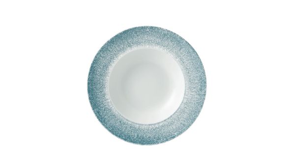 Churchill Studio Prints Raku Wide Rim Bowls Topaz Blue 240mm (12 Pack) RKTBVWBM1