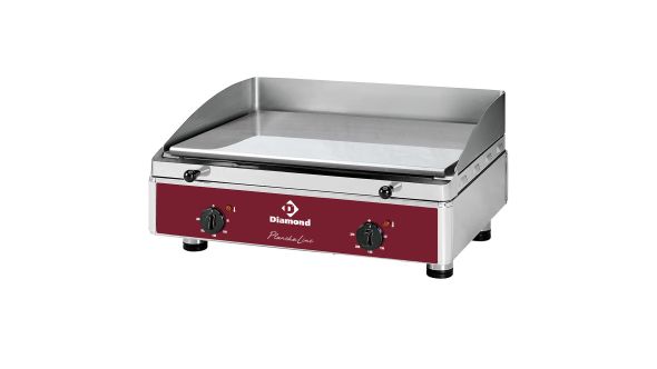 Diamond PLANCHA/2ELCR-N Smooth Top Electric Chrome Coated Cooking Surface Hot Plate