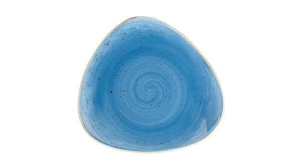 Churchill Stonecast Triangle Plates Cornflower Blue 229mm (12 Pack) SCFSTR9 1