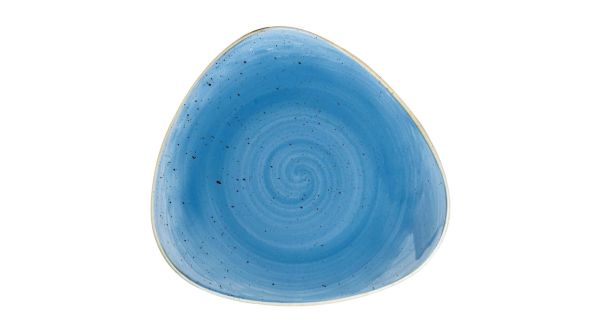 Churchill Stonecast Triangle Plates Cornflower Blue 197mm (12 Pack) SCFSTR7 1