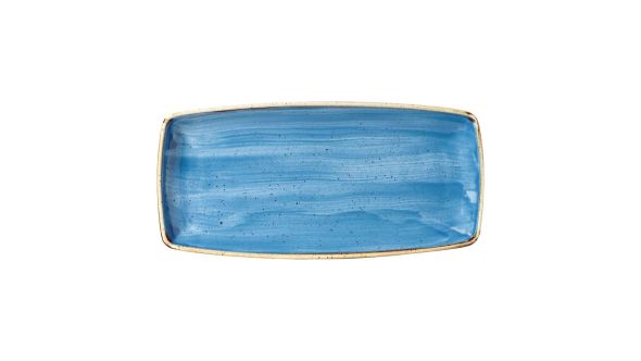 Churchill Stonecast Rectangular Plates Cornflower Blue 295 x 150mm (12 Pack) SCFSOP111