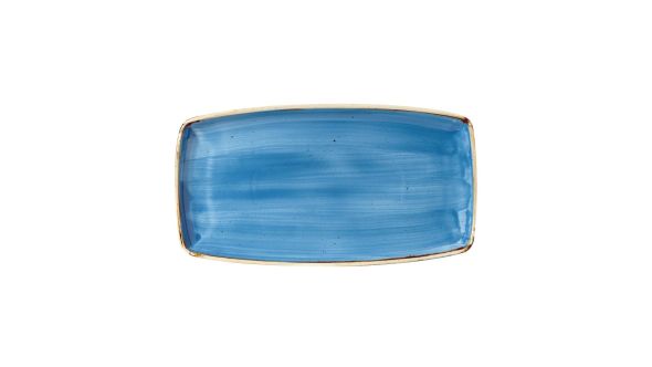 Churchill Stonecast Rectangular Plates Cornflower Blue 350 x 185mm (6 Pack) SCFSOP141