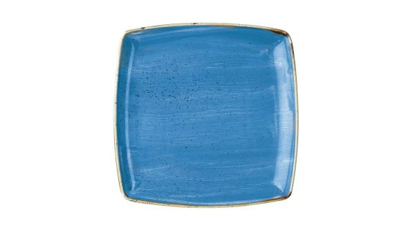 Churchill Stonecast Deep Square Plates Cornflower Blue 265mm (6 Pack) SCFSDS101