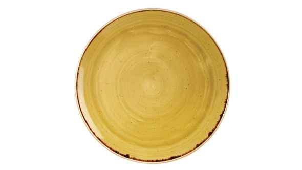 Churchill Stonecast Round Coupe Plates Mustard Seed Yellow 288mm (12 Pack) SMSSEV111