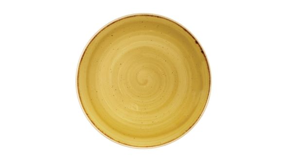 Churchill Stonecast Round Coupe Plates Mustard Seed Yellow 260mm (12 Pack) SMSSEV101