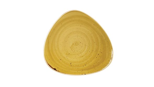 Churchill Stonecast Triangle Plates Mustard Seed Yellow 311mm (6 Pack) SMSSTR121