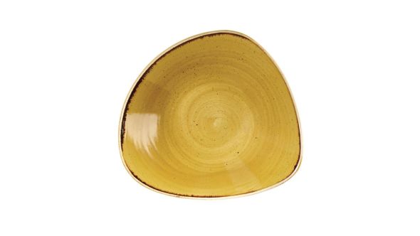 Churchill Stonecast Triangle Bowls Mustard Seed Yellow 229mm (12 Pack) SMSSTRB91