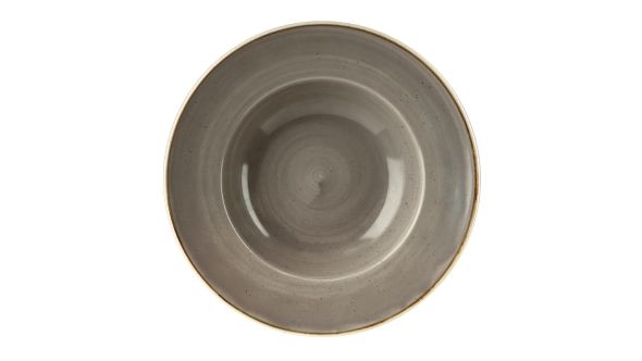 Churchill Stonecast Round Wide Rim Bowls Peppercorn Grey 240mm (12 Pack) SPGSVWBM1