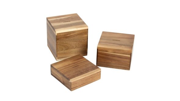 Olympia Acacia Riser Blocks 50/100/150(H)mm (3 Pack) BB15615A/10A/05A