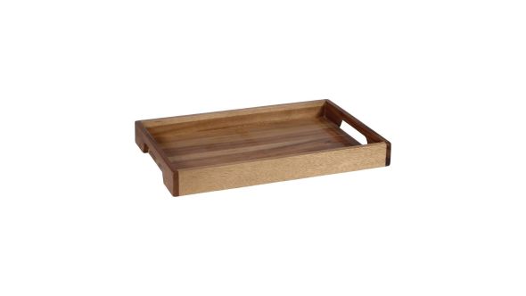 Churchill Alchemy Wooden Rectangular Handled Trays 258x397mm (4 Pack) ZCAWSBHT1