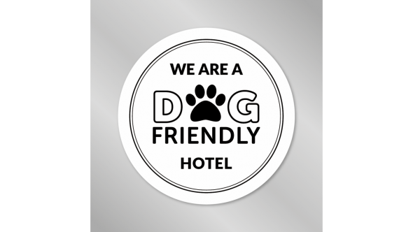 We Are A Dog Friendly Hotel (Window Sticker)