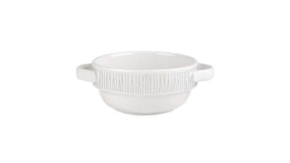 Churchill Bamboo Handled Stacking Soup Bowls 14oz (6 Pack) WHBALH141