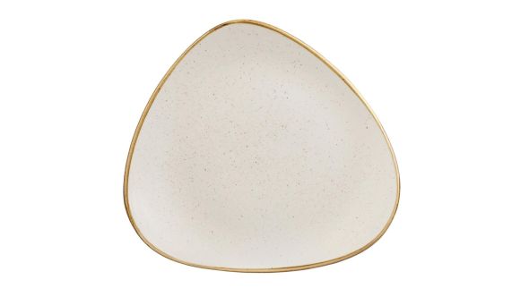 Churchill Stonecast Triangle Plates Barley White 305mm (6 Pack) SWHSTR121