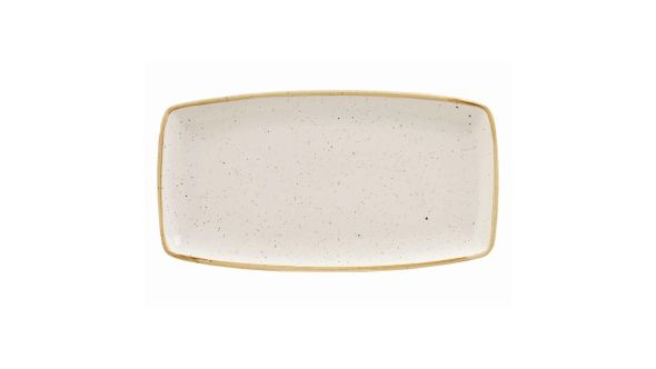Churchill Stonecast Rectangular Plates Barley White 350 x 185mm (6 Pack) SWHSOP141