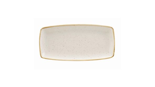 Churchill Stonecast Rectangular Plates Barley White 295 x 150mm (12 Pack) SWHSOP111