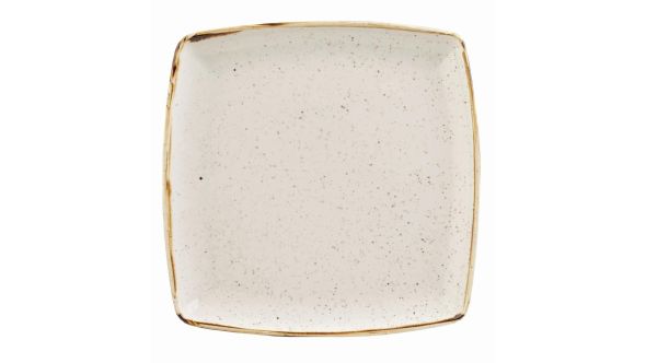Churchill Stonecast Deep Square Plates Barley White 260mm (6 Pack) SWHSDS101