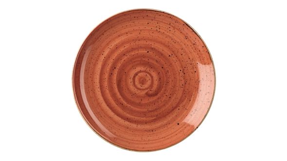 Churchill Stonecast Round Coupe Plates Spiced Orange 185mm (12 Pack) SSOSEVP61