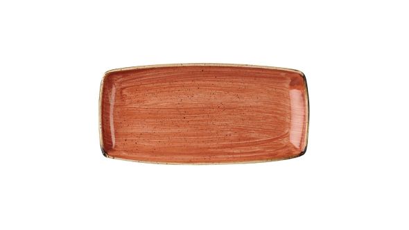 Churchill Stonecast Rectangular Plates Spiced Orange 295 x 150mm (12 Pack) SSOSOP111