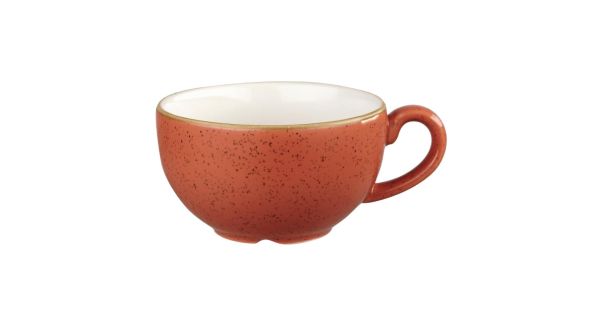 Churchill Stonecast Cappuccino Cups Spiced Orange 12oz (12 Pack) SSOSCB281