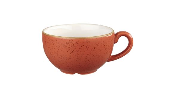 Churchill Stonecast Cappuccino Cups Spiced Orange 8oz (12 Pack) SSOSCB201