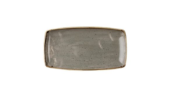 Churchill Stonecast Rectangular Plates Peppercorn Grey 350 x 185mm (6 Pack) SPGSOP141