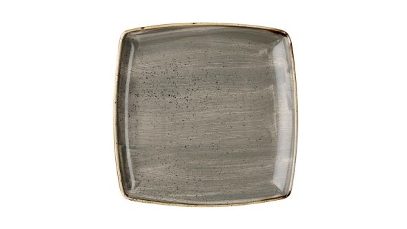 Churchill Stonecast Deep Square Plates Peppercorn Grey 260mm (6 Pack) SPGSDS101