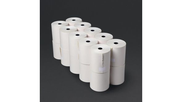 Olympia Non-Thermal 2ply White and Yellow Till Roll 76 x 70mm (20 Pack) AD27612WY