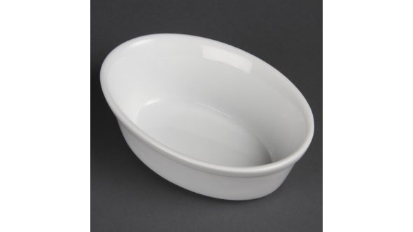Olympia Whiteware Oval Pie Bowls 161mm (6 Pack) DK807