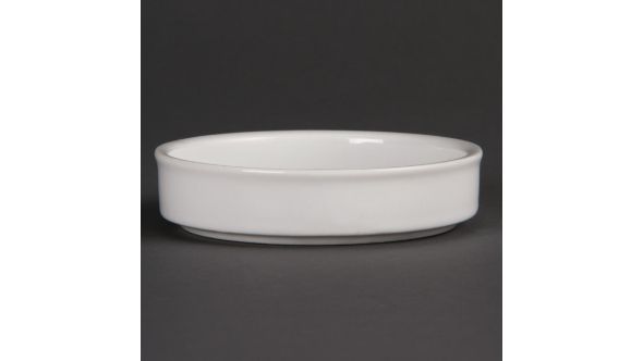 Olympia Mediterranean Stackable Dishes White 102mm (6 Pack) DK827