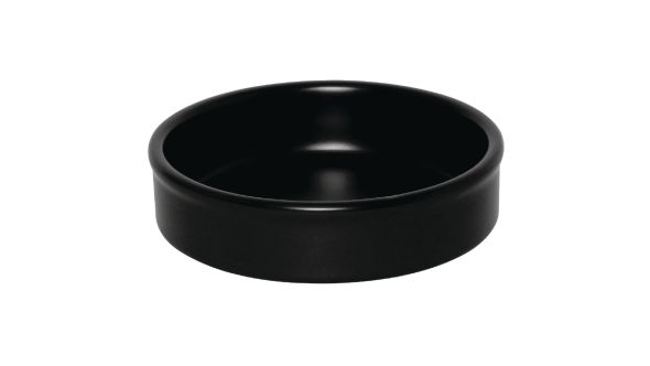Olympia Mediterranean Stackable Dishes Black 134mm (6 Pack) DK833