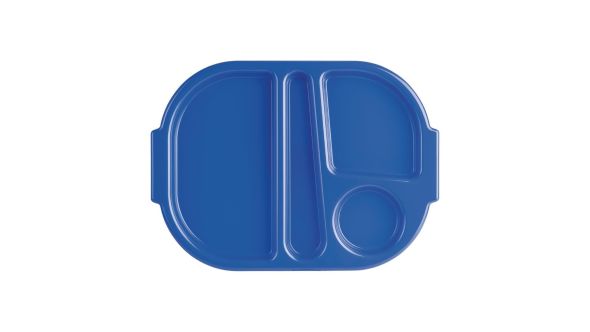 Olympia Kristallon PP Oval Compartment Food Tray Blue 321mm QY-02302-04