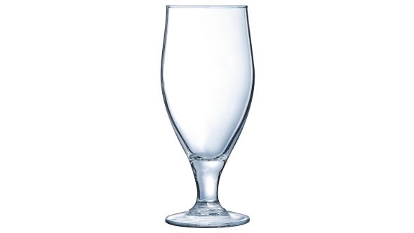 Arcoroc Cervoise Nucleated Stemmed Beer Glasses 320ml CE Marked at 284ml (24 Pack) FB696