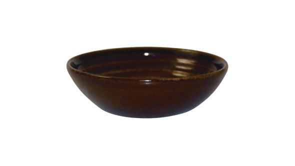 Churchill Bit on the Side Brown Ripple Dip Dishes 113mm (12 Pack) BCBRRPDD1