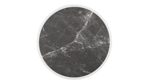 Bolero Fibre Glass Round Table Top Dark Granite Effect 580mm DL487