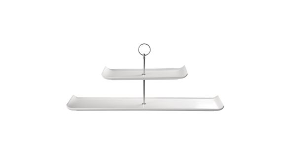 Churchill 2 Tier Rectangular Plates Tower 560mm (2 Pack) APRBAPT21