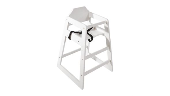 Bolero Wooden High Chair Antique White Finish DL833