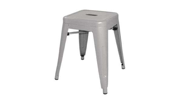 Bolero Bistro Galvanised Steel Low Stool (4 Pack) DL875