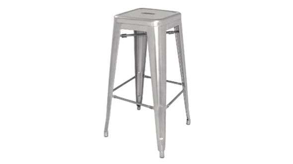 Bolero Bistro Galvanised Steel High Stool (4 Pack) DL876