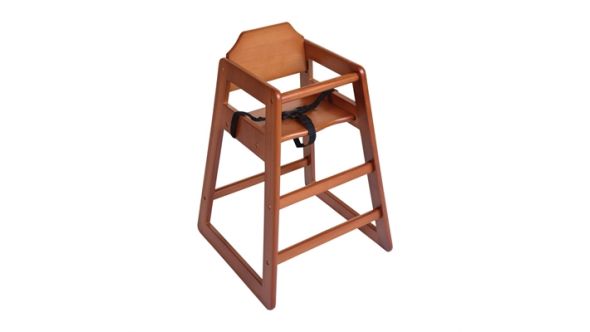 Bolero Wooden Highchair Dark Wood Finish DL901