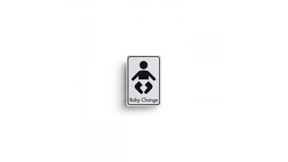 DM005 - Baby Change Symbol with Text Door Sign