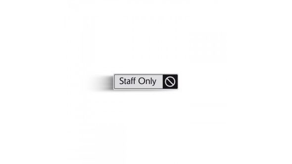 DM013 - Staff Only with Symbol Door Sign