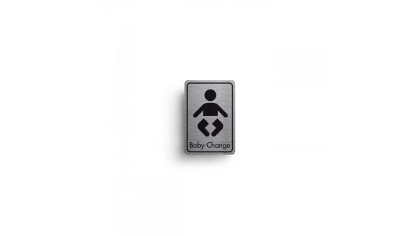 DM045 - Baby Change Symbol with Text Door Sign