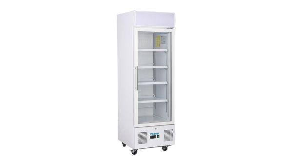 Polar G-Series Upright Display Fridge 218Ltr White