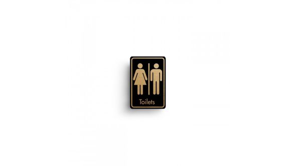 DM081 - Toilets Symbol with Text Door Sign
