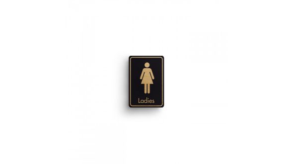 DM082 - Ladies Symbol with Text Door Sign