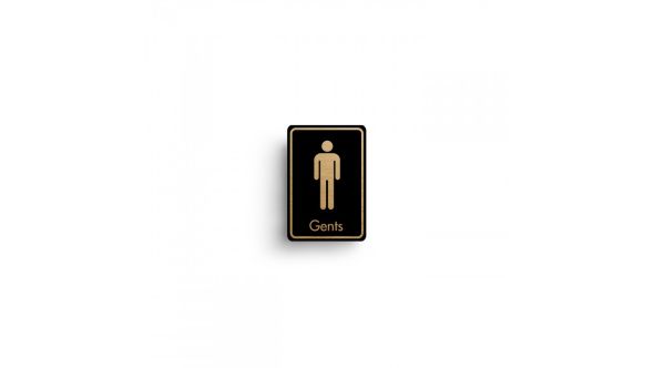 DM083 - Gents Symbol with Text Door Sign