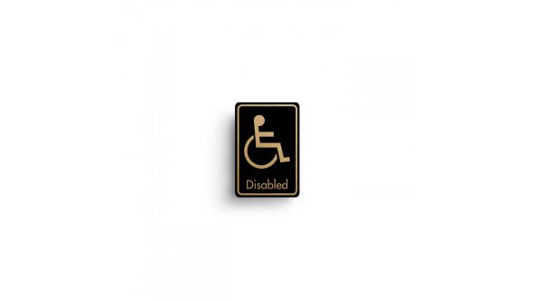 DM084 - Disabled Symbol with Text Door Sign